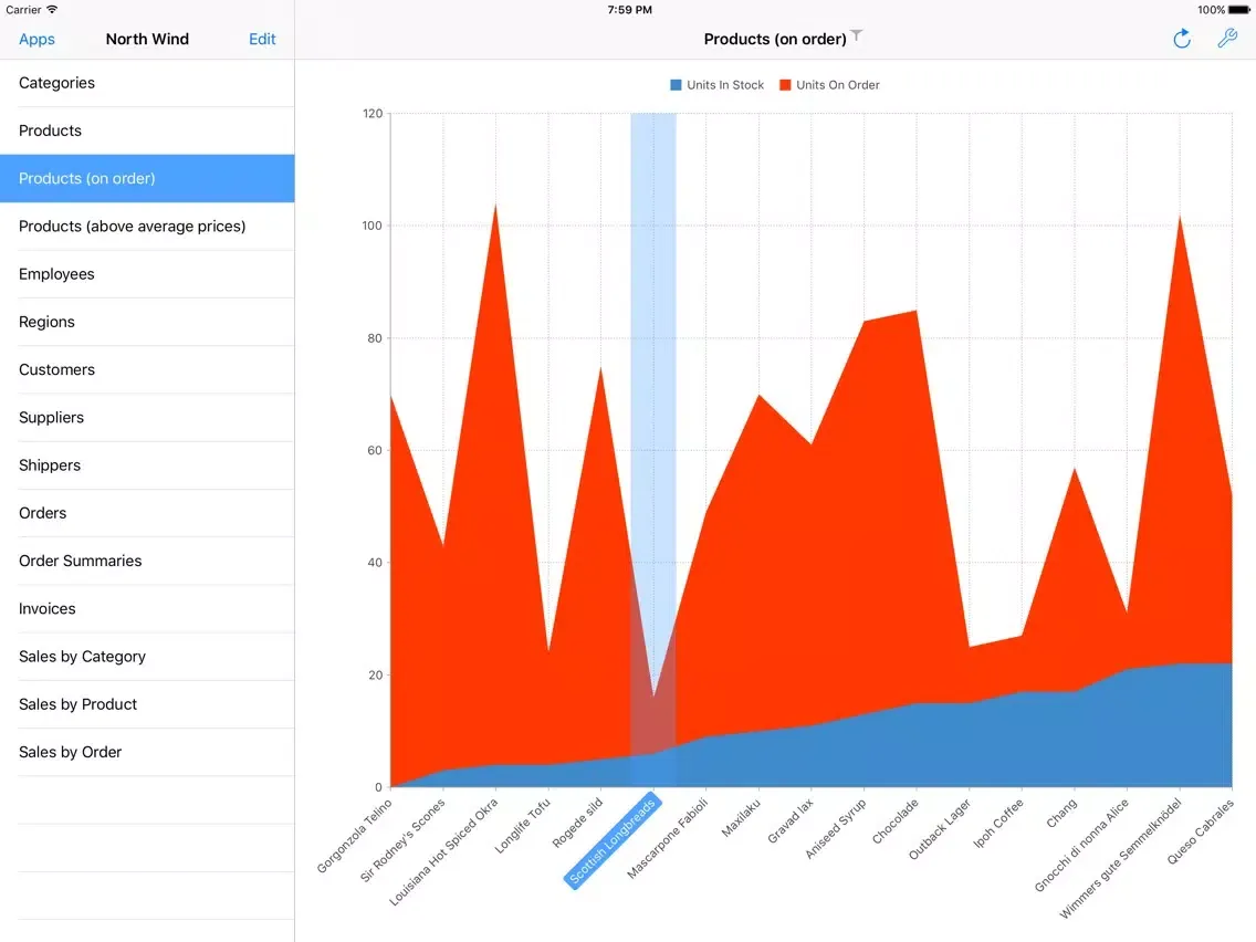 تصاویر DevExpress DataExplorer iPad 