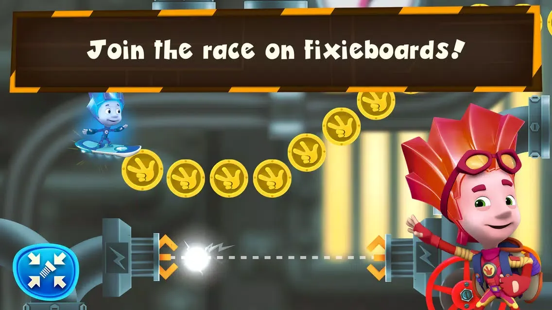 ภาพหน้าจอของ Fixie Surfer endless runner, racing games for kids