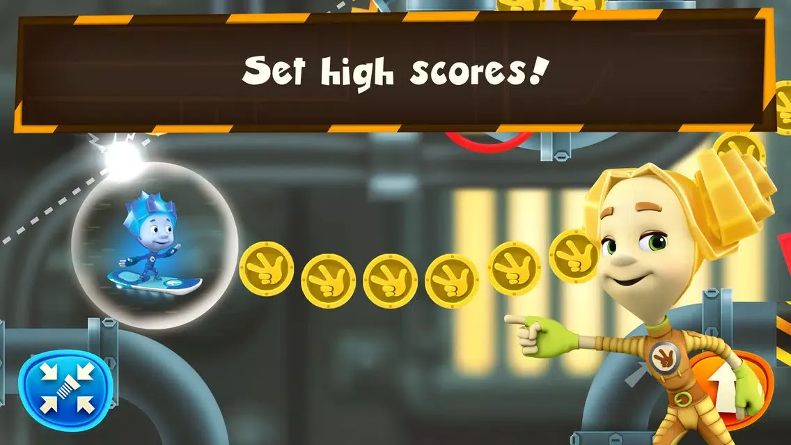 ภาพหน้าจอของ Fixie Surfer endless runner, racing games for kids
