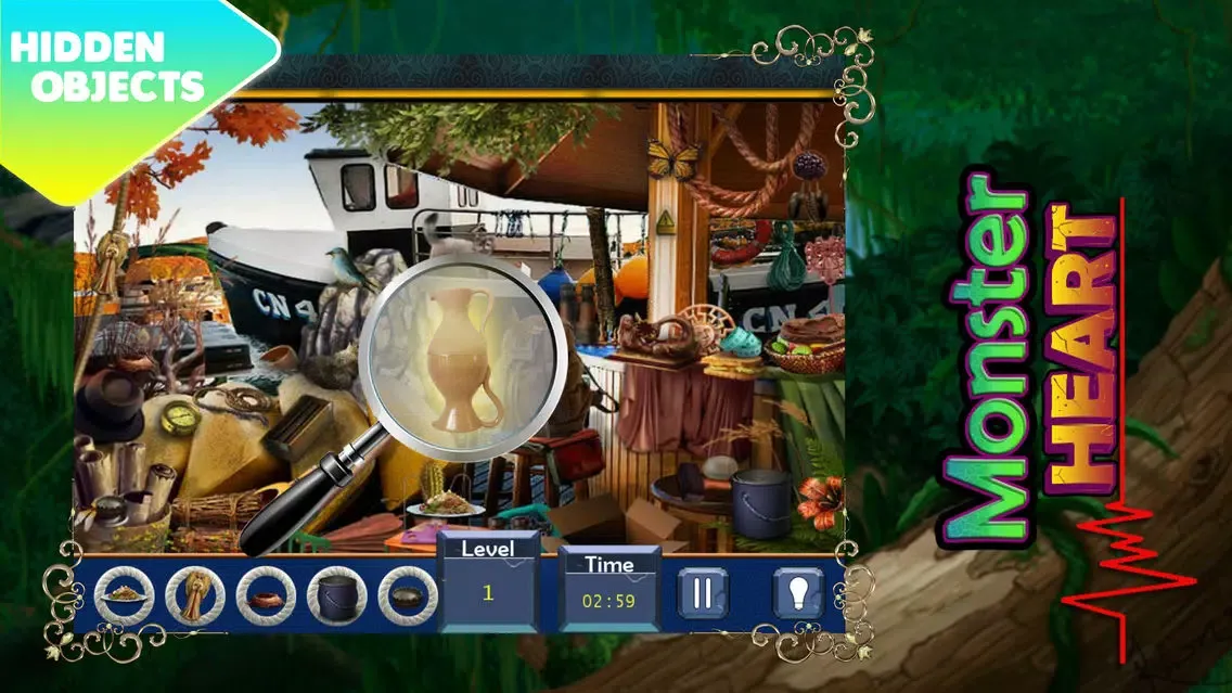 Secrets of the Deep : Monster Heart Hidden Object Games Free Version Screenshots