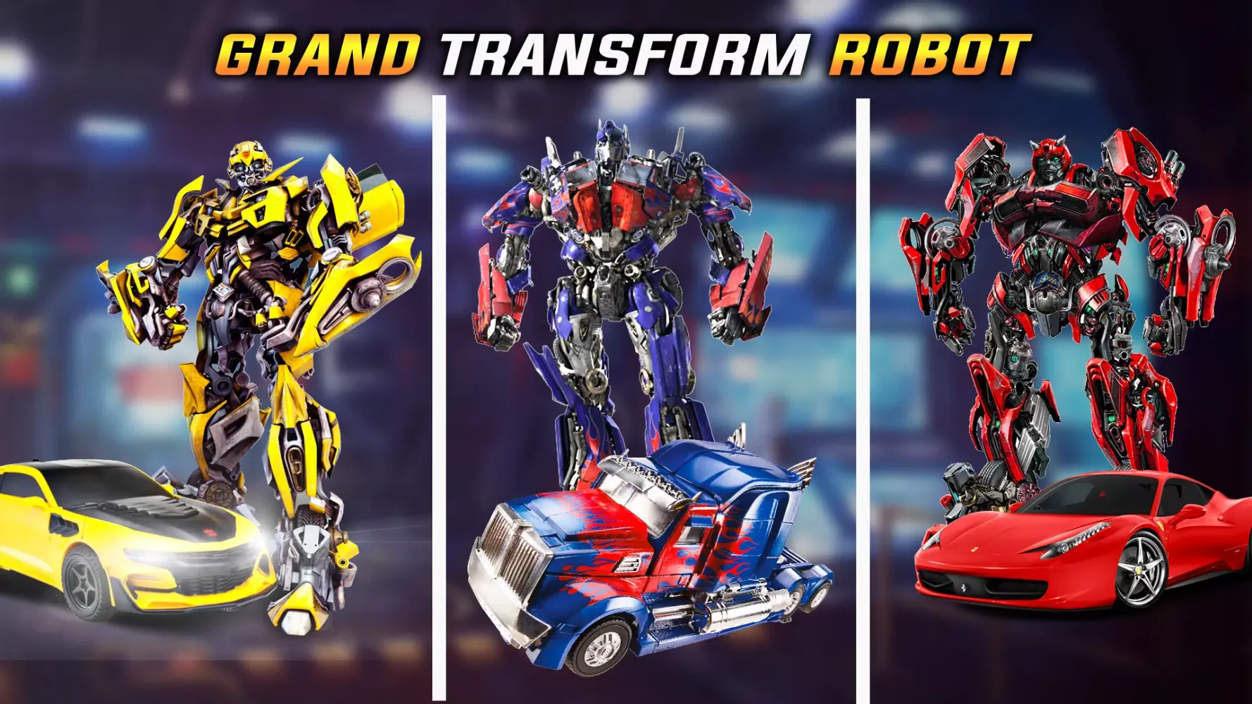 Extreme Flying Robot Car Games Screenshots