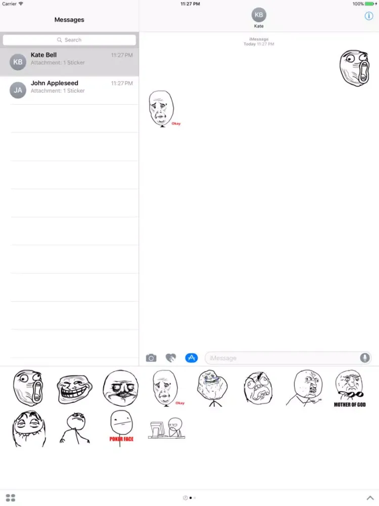Trollface Stickers iPad  স্ক্রিনশট