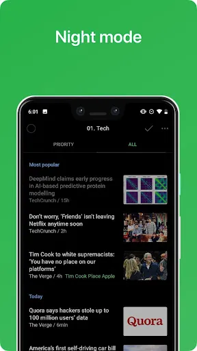 Ảnh chụp màn hình của Feedly - Smarter News Reader