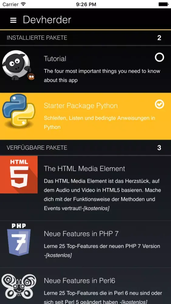 DevHerder Programmieren lernen应用截图