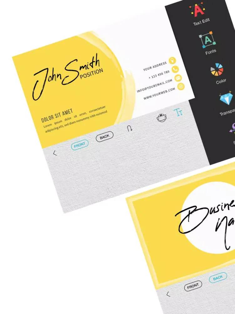 Business Card Editor iPad  Ekran Görüntüleri