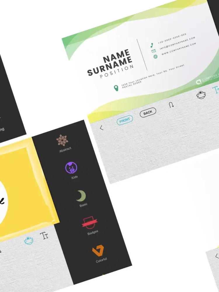 Business Card Editor iPad  Ekran Görüntüleri