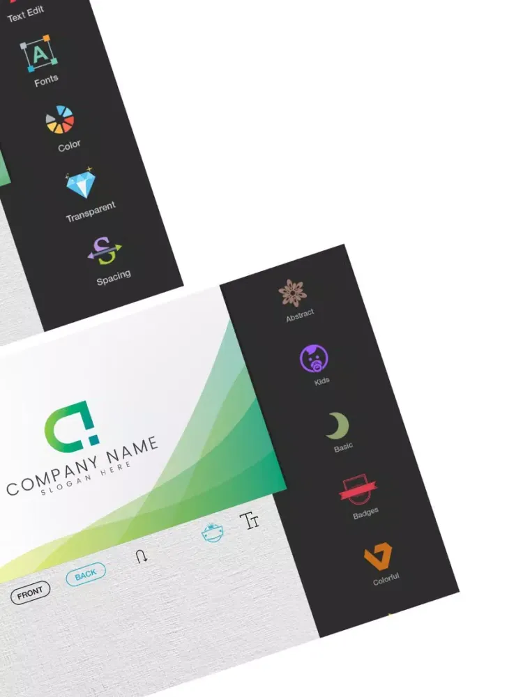 Business Card Editor iPad  Ekran Görüntüleri