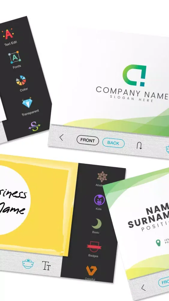 Business Card Editor Ekran Görüntüleri