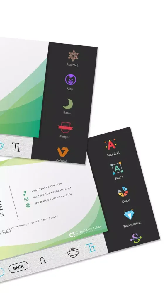 Business Card Editor Ekran Görüntüleri