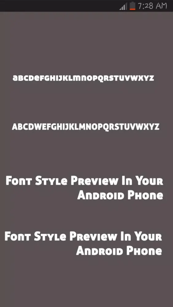 Captures d'écran de 50 Free Fonts for Samsung