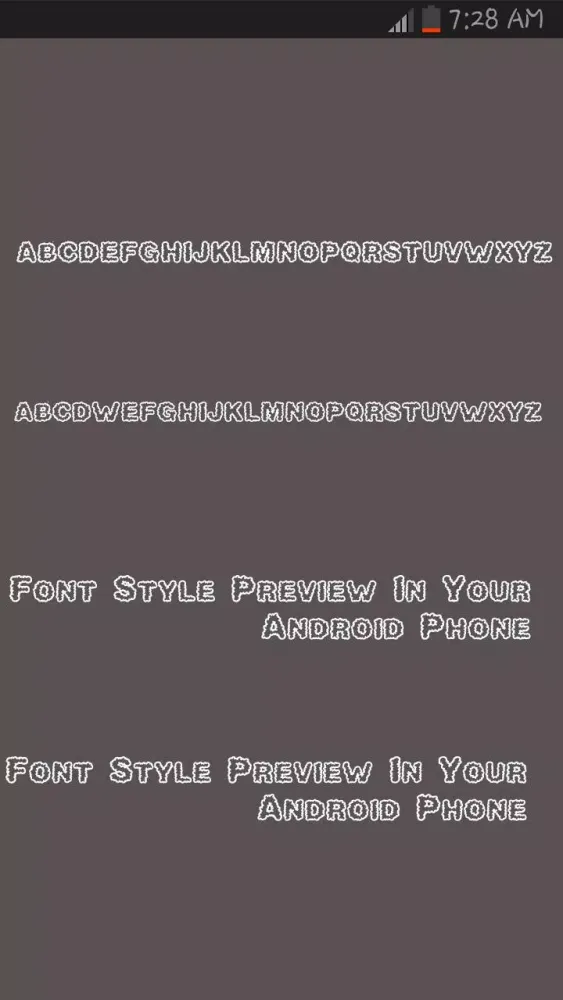 Captures d'écran de 50 Free Fonts for Samsung
