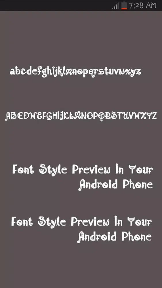 Captures d'écran de 50 Free Fonts for Samsung