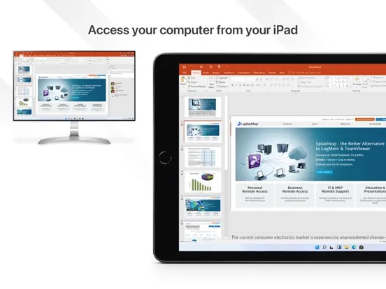ภาพหน้าจอของ Splashtop Personal iPad 