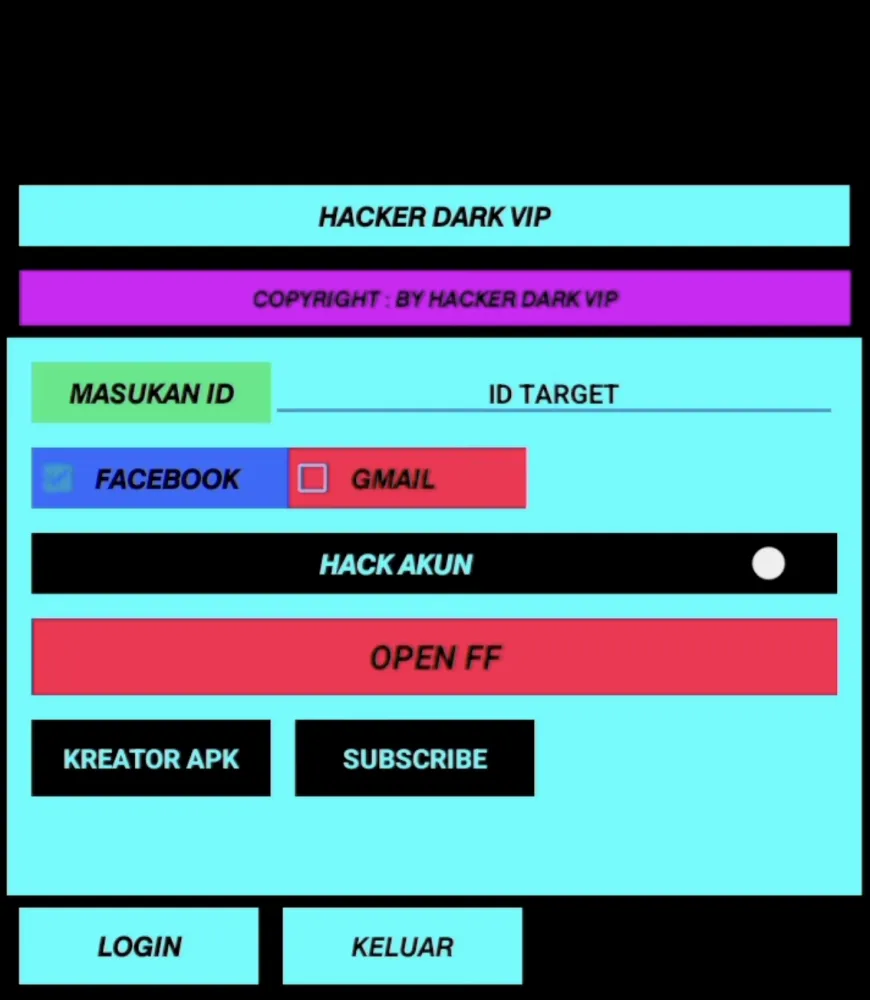 HACKER DARK VIP Ekran Görüntüleri