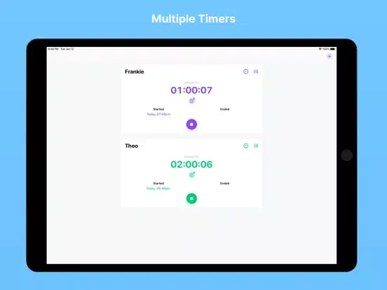 TickTot: Child Sleep Timer iPad  スクリーンショット