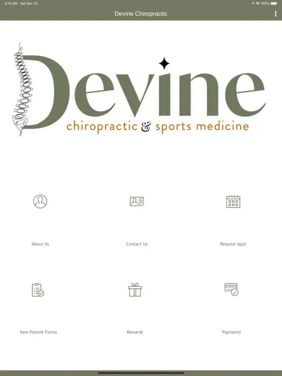Zrzuty ekranu Devine Chiropractic iPad 