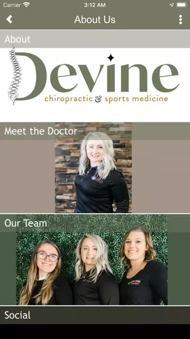 Zrzuty ekranu Devine Chiropractic