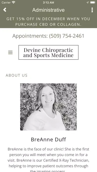 Zrzuty ekranu Devine Chiropractic