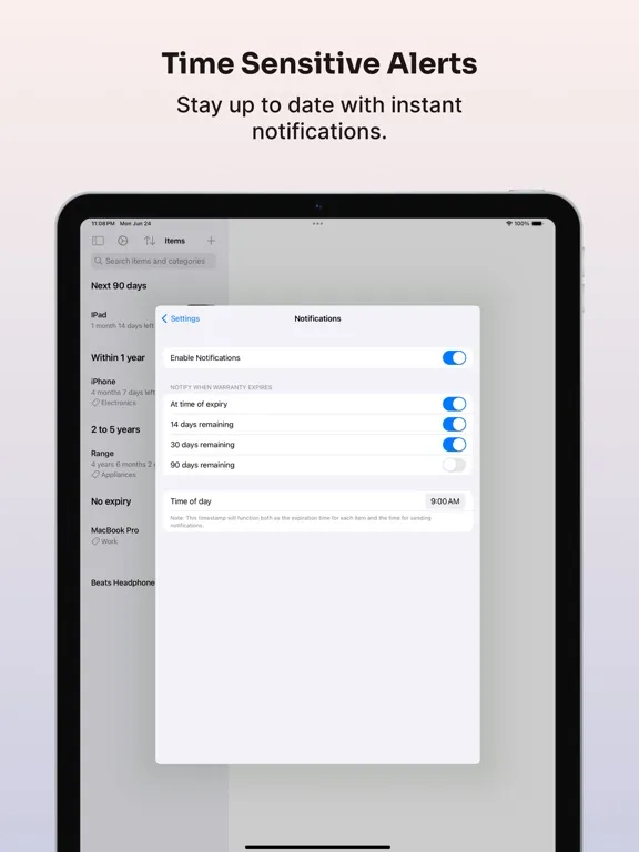 Warranties iPad  Ekran Görüntüleri
