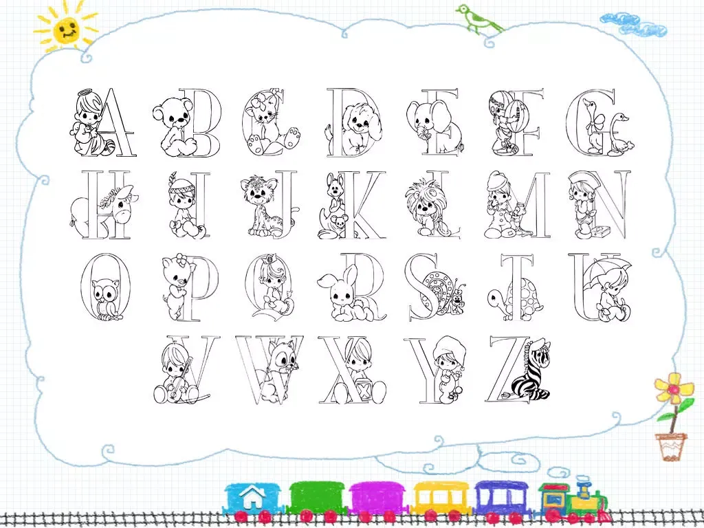 Color My Alphabet - Print Coloring Worksheets - Free iPad  স্ক্রিনশট