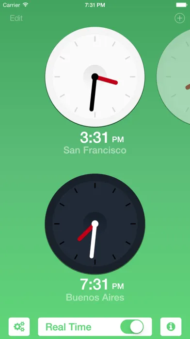 ภาพหน้าจอของ City Times - Easy Time Zones