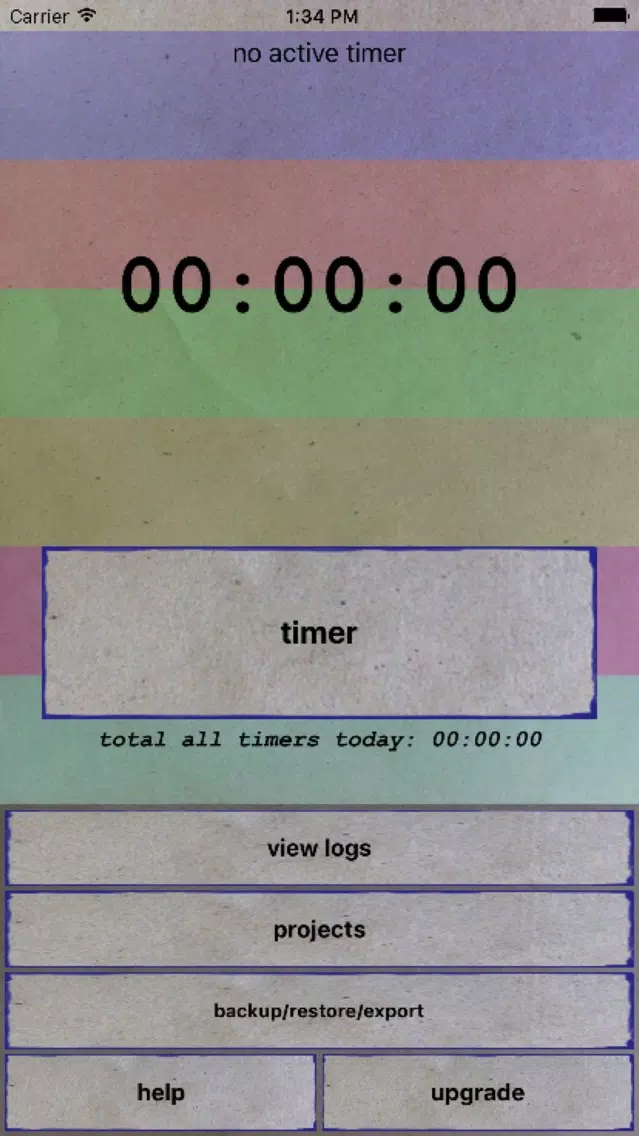 Tangkapan skrin Project Time Log