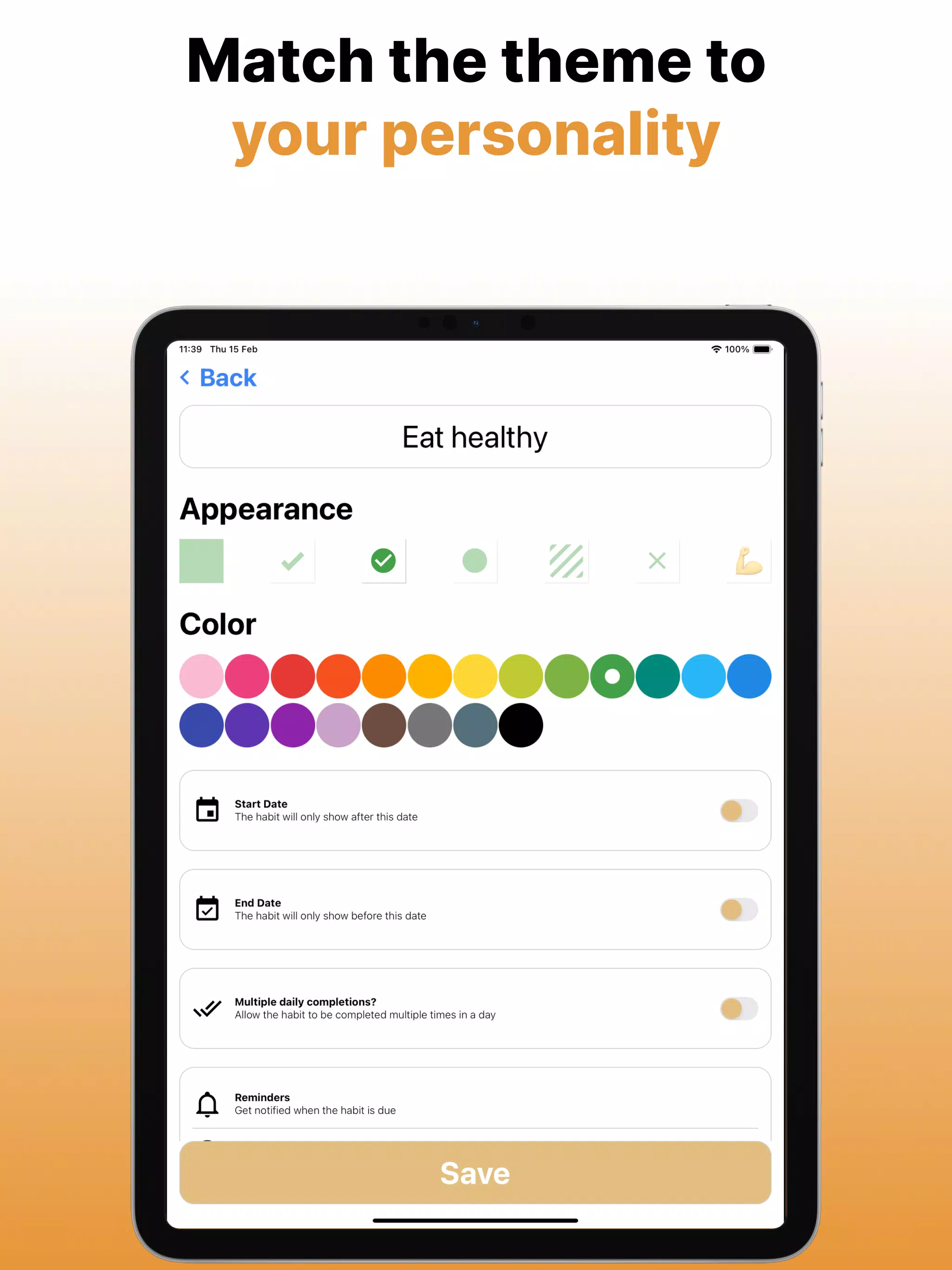 Habits - Habit Tracker & Notes Screenshots