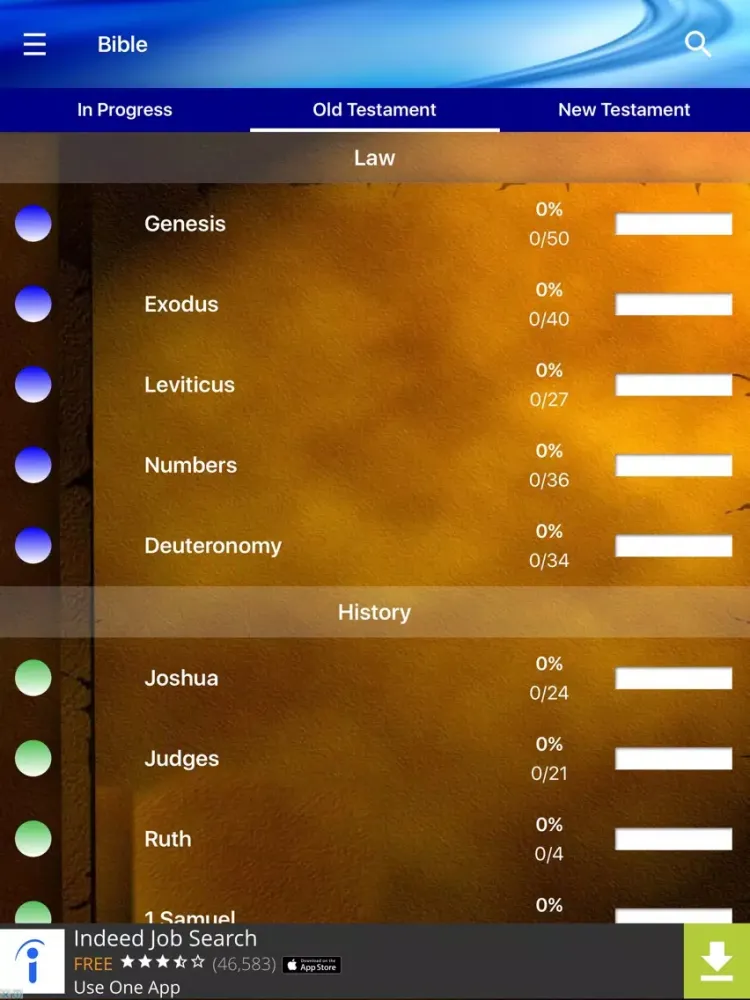 Ảnh chụp màn hình của Holy Bible - English iPad 