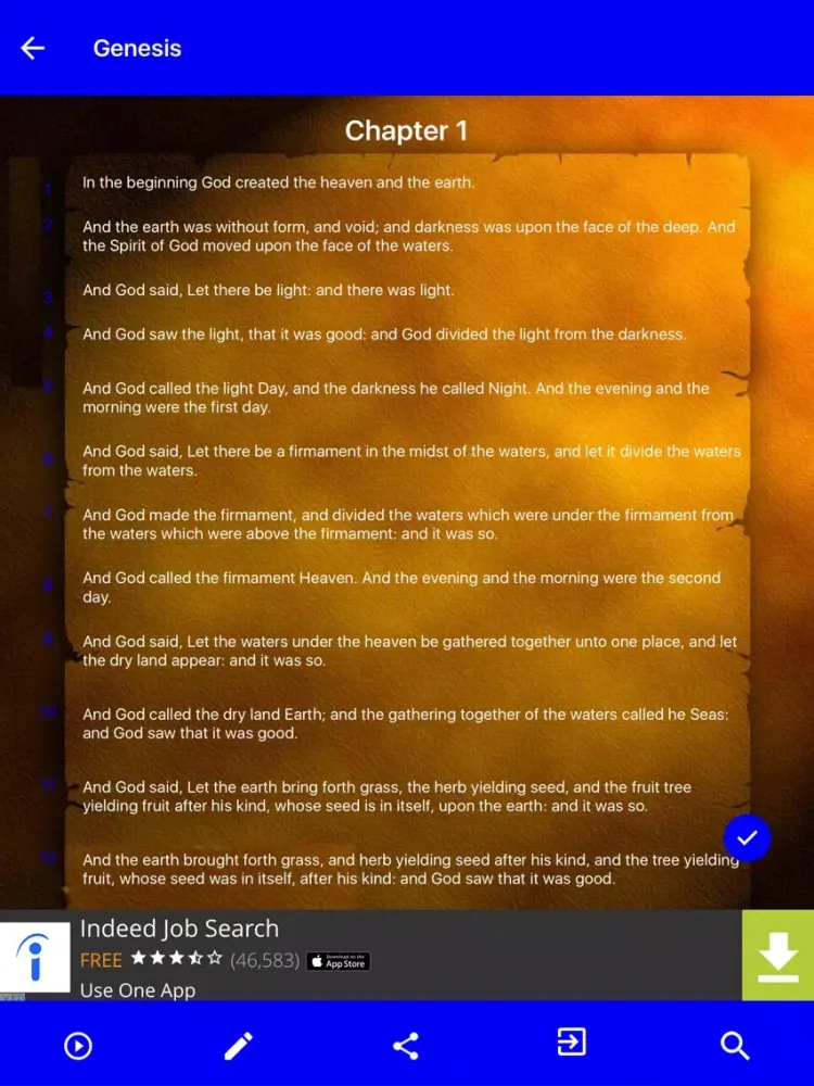 Ảnh chụp màn hình của Holy Bible - English iPad 