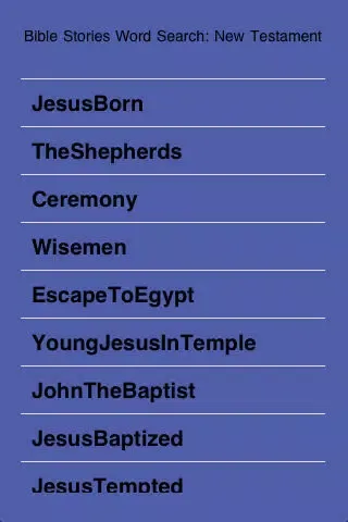 Bible Stories Word Search New Testament Lite应用截图