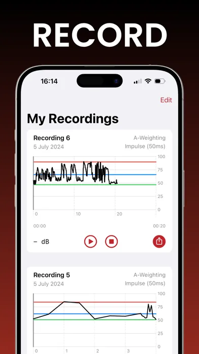 Capturas de pantalla de Decibelmeter - dB