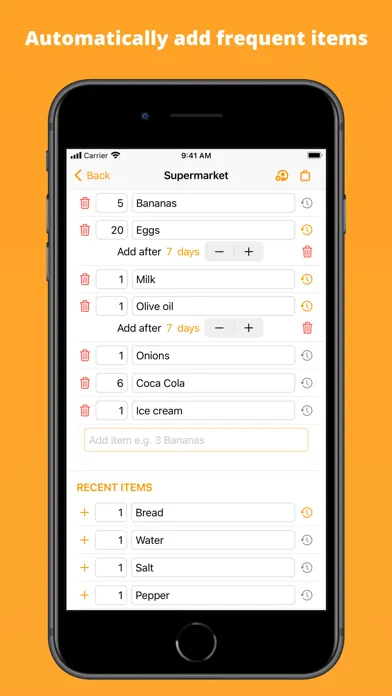 Smart Shopping List - Shared スクリーンショット