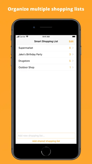Smart Shopping List - Shared スクリーンショット
