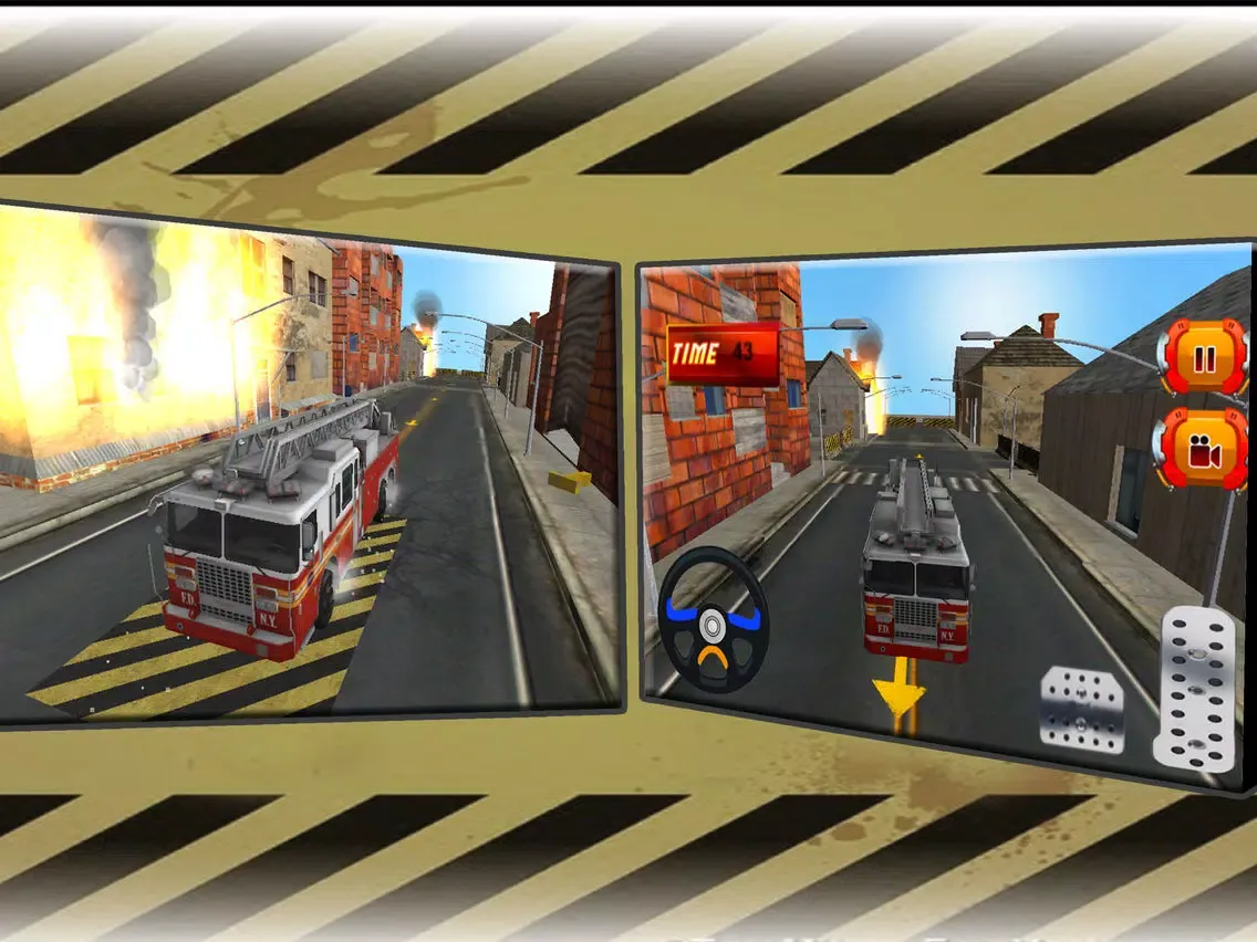 Captures d'écran de Emergeny Driving Fire Truck - Real Fire Fighter iPad 