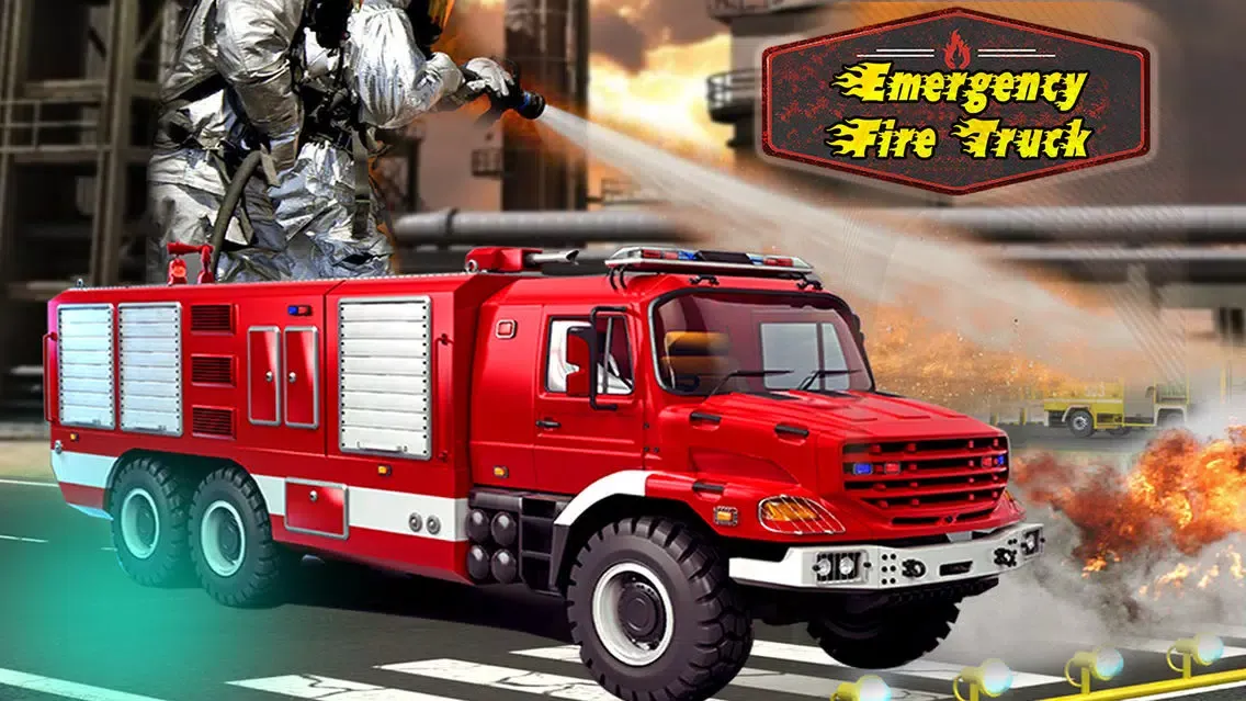 Captures d'écran de Emergeny Driving Fire Truck - Real Fire Fighter