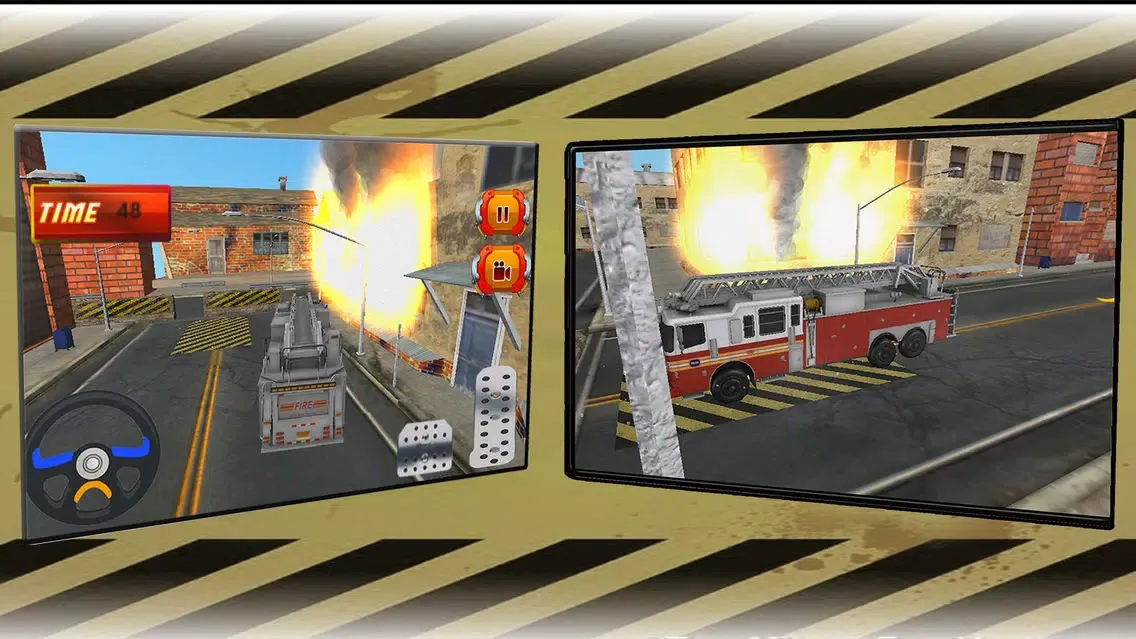 Captures d'écran de Emergeny Driving Fire Truck - Real Fire Fighter