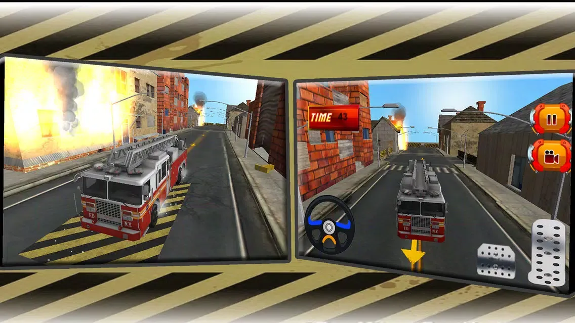 Captures d'écran de Emergeny Driving Fire Truck - Real Fire Fighter