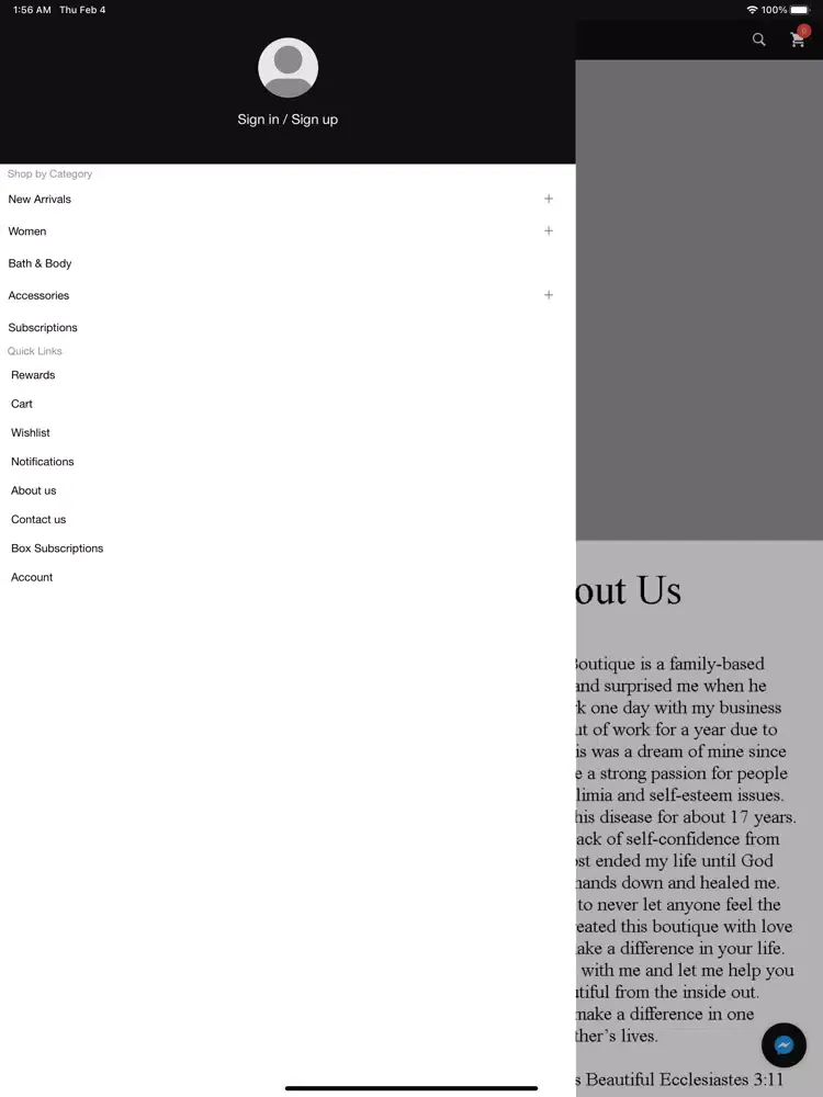 Devoted to you Boutique iPad  स्क्रीनशॉट
