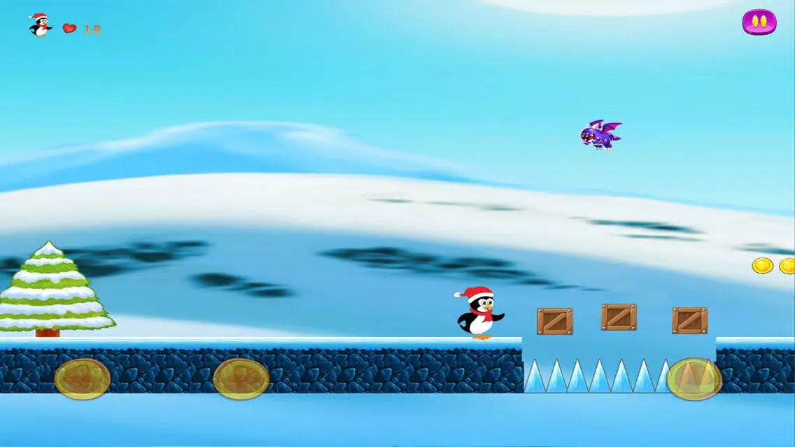ภาพหน้าจอของ Frozen Penguin Run