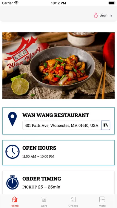 Wan Wang Restaurant應用截圖