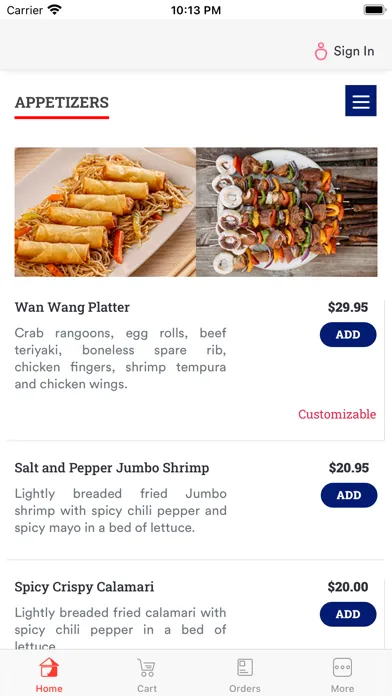 Wan Wang Restaurant應用截圖