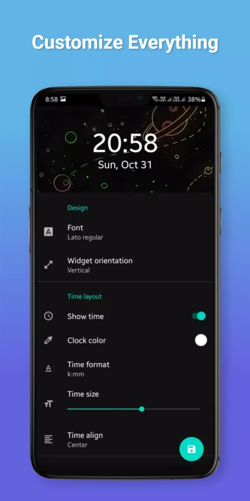 Tangkapan skrin Digital Clock Widget