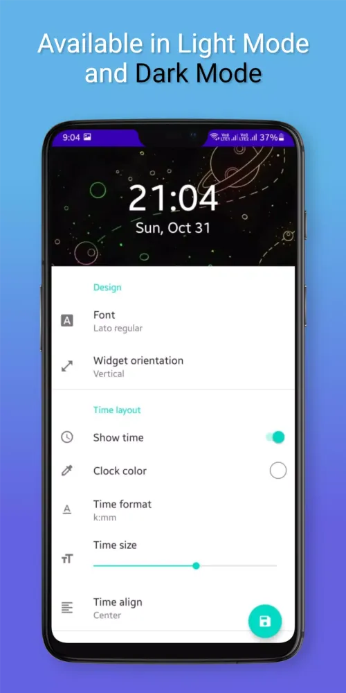 Tangkapan skrin Digital Clock Widget