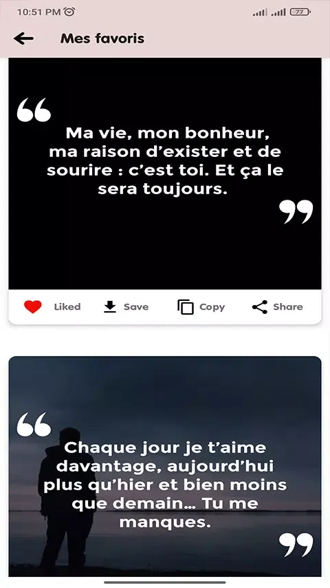 romantique sms d'amour 2025 Screenshots