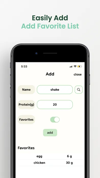 Hello Protein- Protein Tracker Screenshots