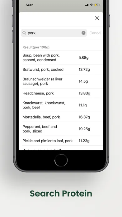 Hello Protein- Protein Tracker Screenshots