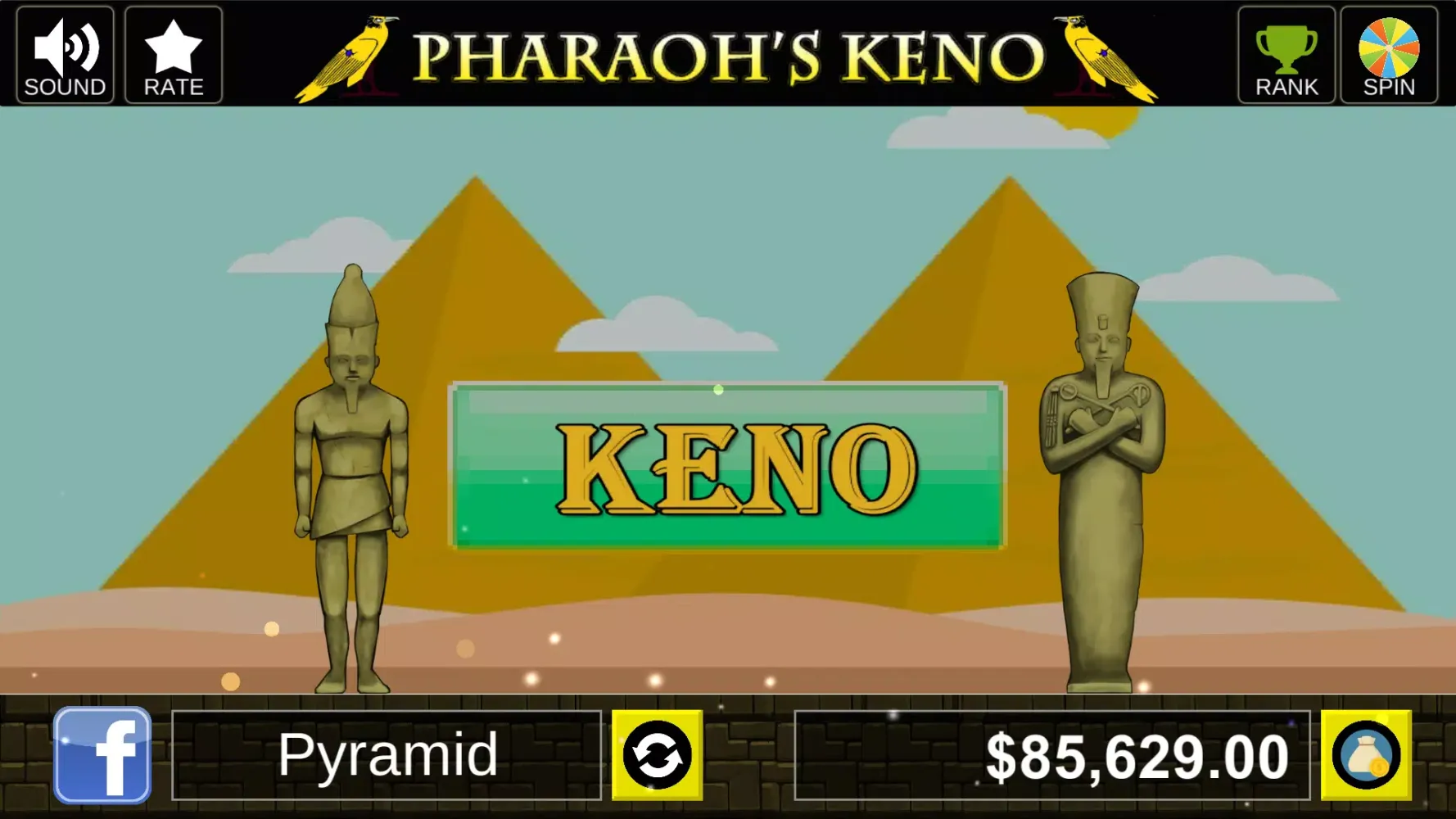 Keno Pyramid スクリーンショット