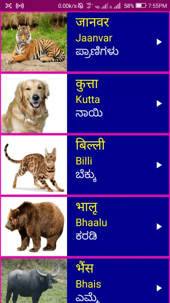 Zrzuty ekranu Learn Hindi from Kannada