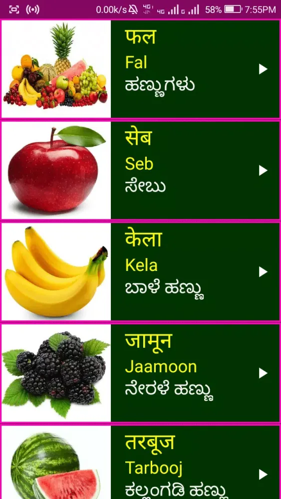 Zrzuty ekranu Learn Hindi from Kannada