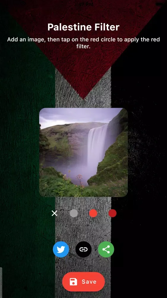 Capturas de pantalla de Palestine Filter